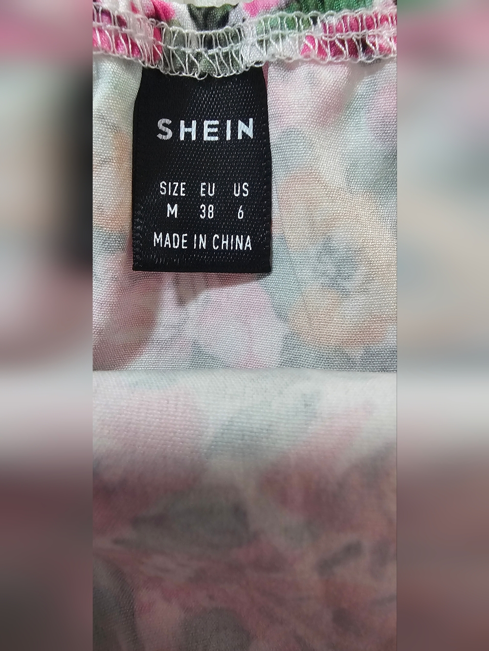 SHEIN Floral Maxi Dress Cottagecore Pink Rose Flowy Tie Front M - Picture 2 of 6